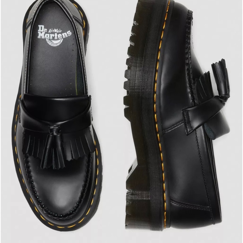 Dr Martens Adrian Quad Platform Loafers Black Doc Martens Size 7